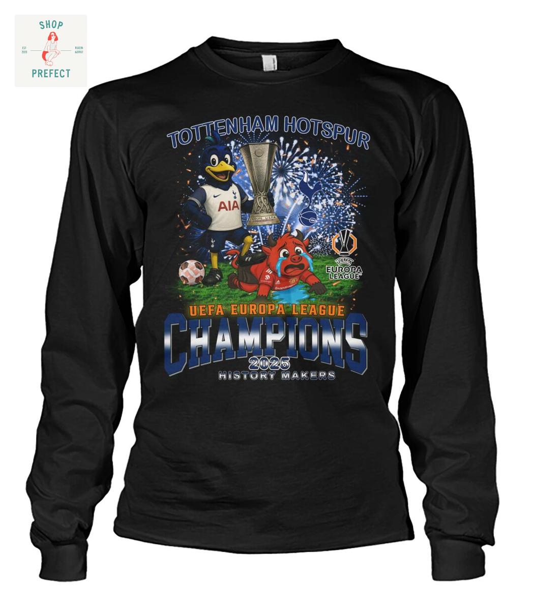 Tottenham Hotspur UEFA Europa League Champions 2025 T Shirt Tottenham Hotspur UEFA Europa League Champions 2025 T Shirt