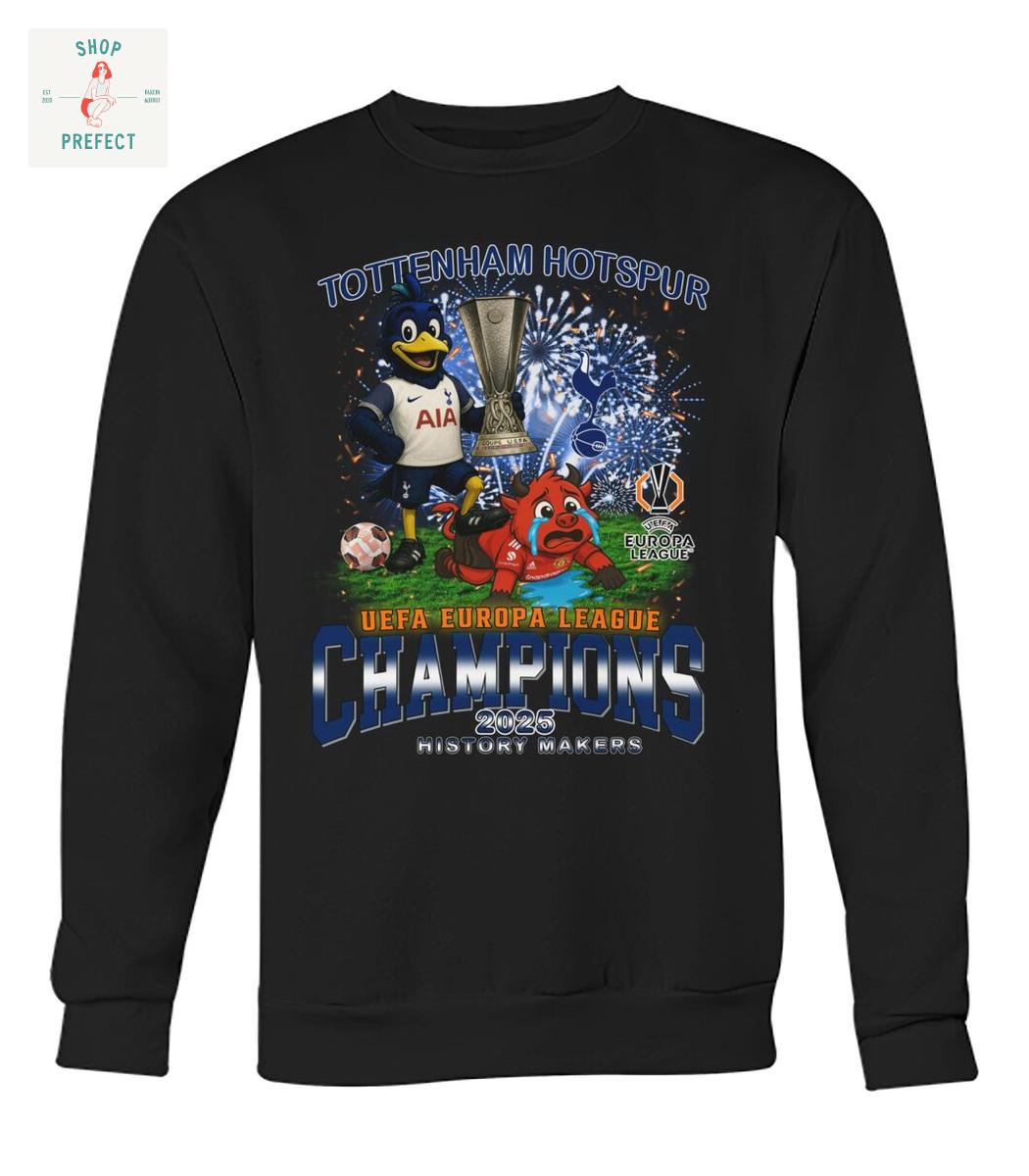 Tottenham Hotspur UEFA Europa League Champions 2025 T Shirt Tottenham Hotspur UEFA Europa League Champions 2025 T Shirt