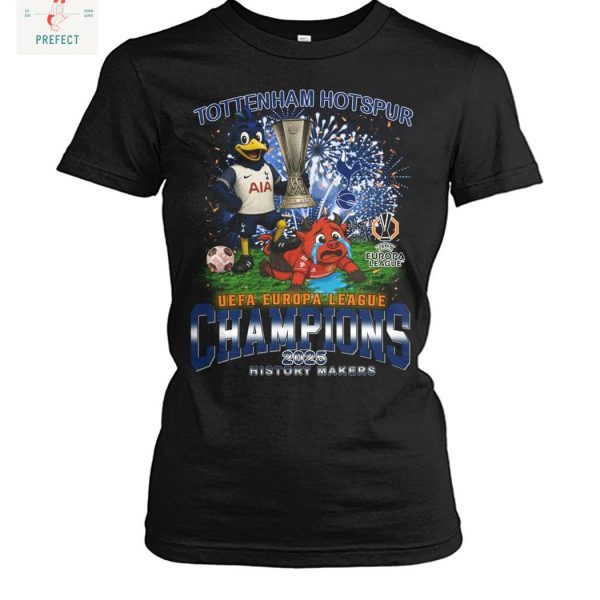 Tottenham Hotspur UEFA Europa League Champions 2025 T Shirt