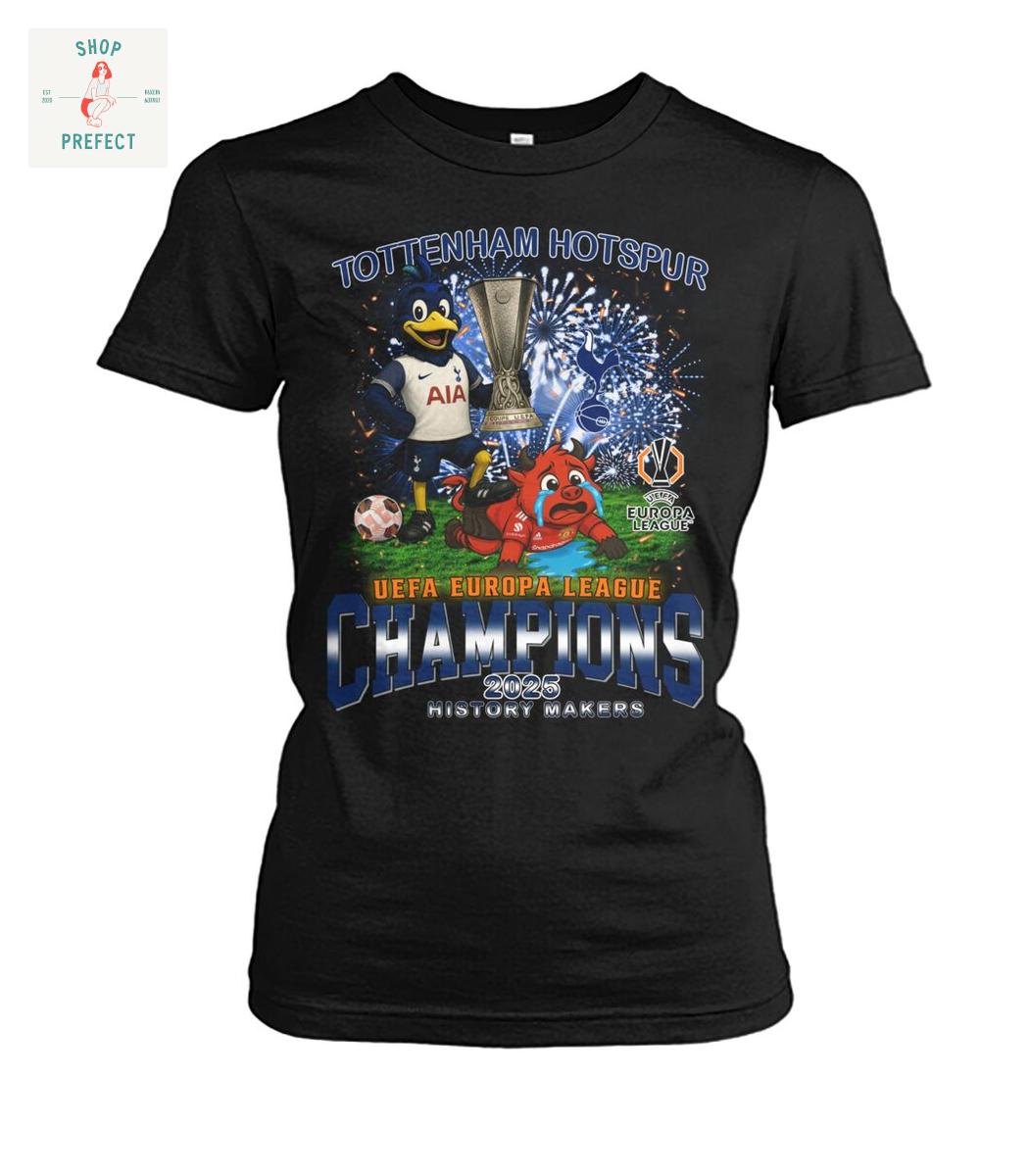 Tottenham Hotspur UEFA Europa League Champions 2025 T Shirt Tottenham Hotspur UEFA Europa League Champions 2025 T Shirt