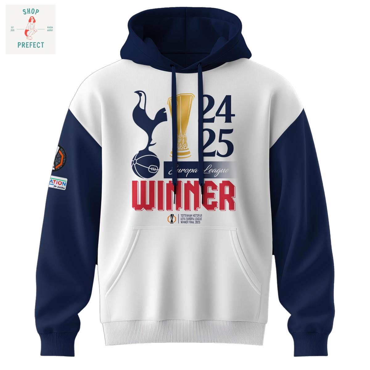 Tottenham Hotspur2025 Champions UEFA Europa League Hoodie T Shirt Tottenham Hotspur2025 Champions UEFA Europa League Hoodie T Shirt