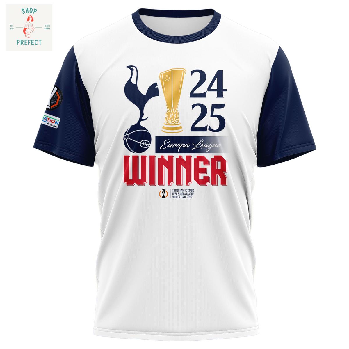 Tottenham Hotspur2025 Champions UEFA Europa League Hoodie T Shirt Tottenham Hotspur2025 Champions UEFA Europa League Hoodie T Shirt