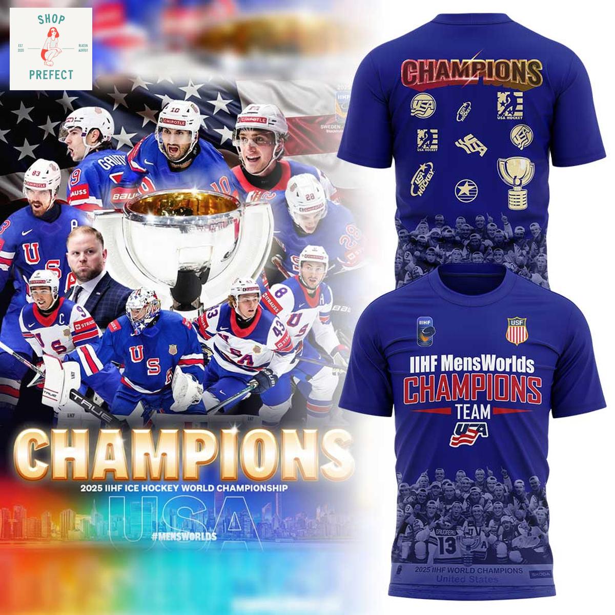 USA Hockey 2025 IIHF Men World Junior Championship Hoodie T Shirt USA Hockey 2025 IIHF Men World Junior Championship Hoodie T Shirt
