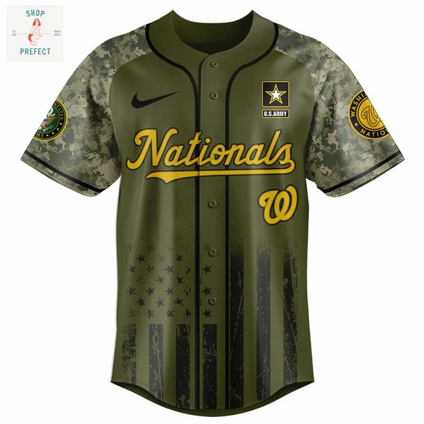 Washington Nationals MLB US Army’s 250th Anniversary Baseball Jersey