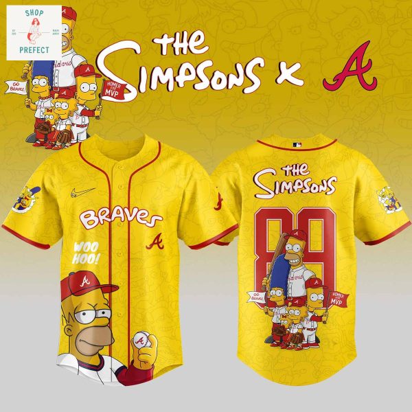 Atlanta Braves x The Simpsons Go Braves Baseball Jersey