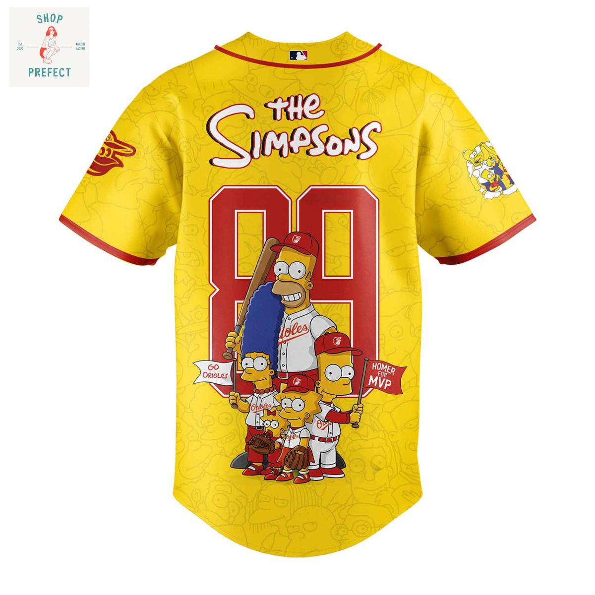 Baltimore Orioles x The Simpsons Go Orioles Baseball Jersey Baltimore Orioles x The Simpsons Go Orioles Baseball Jersey