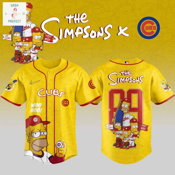 Chicago Cubs x The Simpsons Go Cubs Baseball Jersey