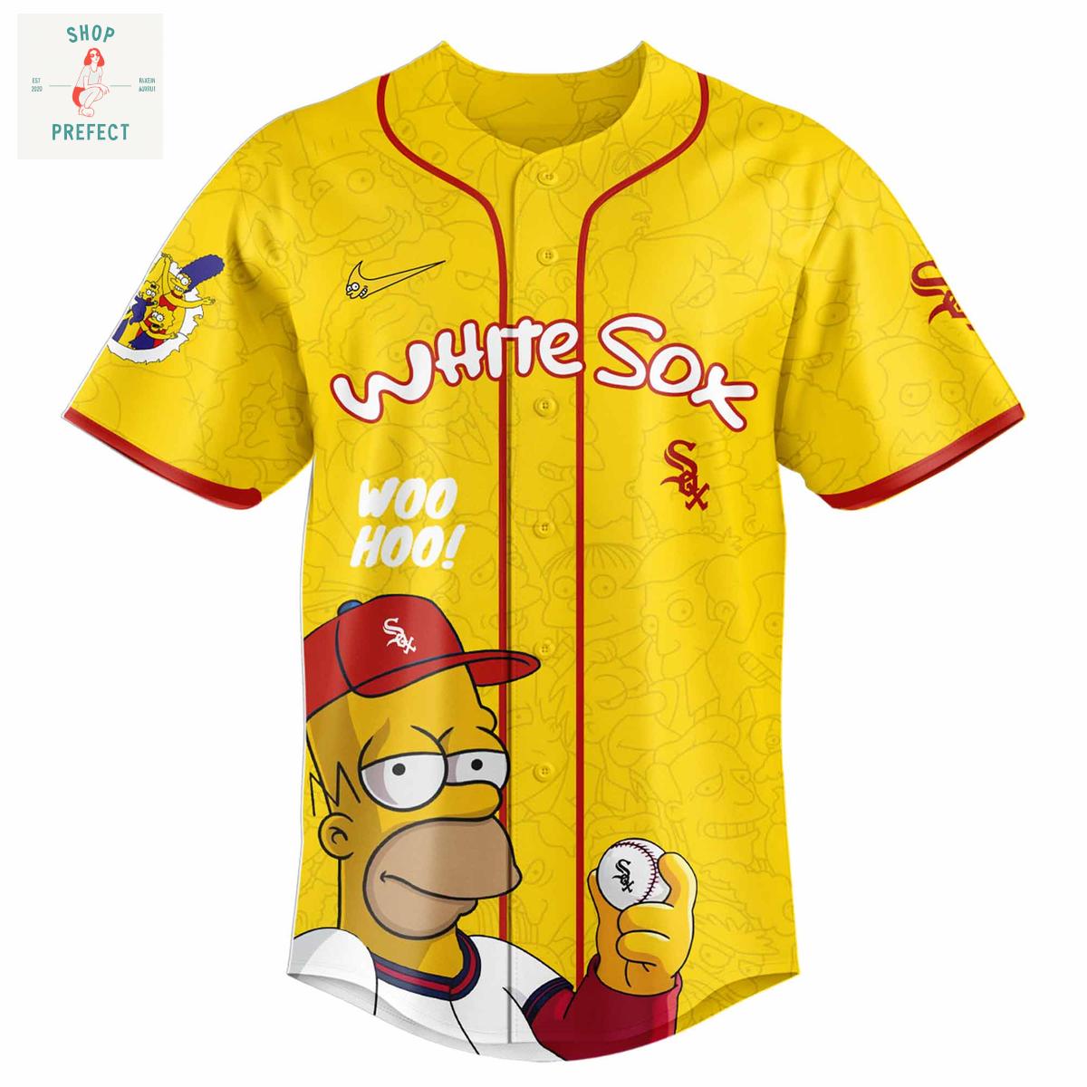 Chicago White Sox x The Simpsons Go White Sox Baseball Jersey Chicago White Sox x The Simpsons Go White Sox Baseball Jersey