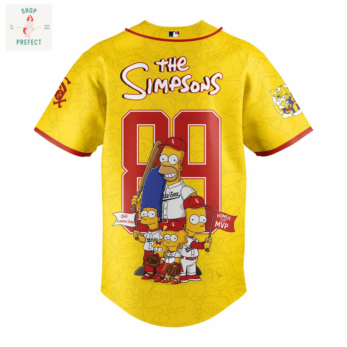 Chicago White Sox x The Simpsons Go White Sox Baseball Jersey Chicago White Sox x The Simpsons Go White Sox Baseball Jersey